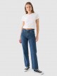 Outhorn Damskie jeansy straight z prostymi nogawkami  Outhorn OTHWAW24TJNSF003  granatowe Granatowy