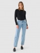 Damskie jeansy straight z prostymi nogawkami  Outhorn OTHWAW24TJNSF003 - niebieskie