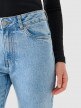 Damskie jeansy straight z prostymi nogawkami  Outhorn OTHWAW24TJNSF003 - niebieskie