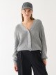 Damski sweter kardigan Outhorn OTHWAW24TSWEF132 - szary