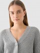 Damski sweter kardigan Outhorn OTHWAW24TSWEF132 - szary