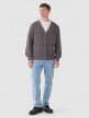 Męski sweter kardigan Outhorn OTHWAW24TSWEM096 - szary