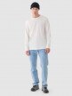 Męski longsleeve basic Outhorn OTHWAW24TLONM415 -biały