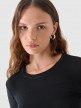 Damski longsleeve z modalu i kaszmiru Outhorn OTHWAW24TLONF466 - czarny