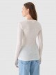 Damski longsleeve z modalu i kaszmiru Outhorn OTHWAW24TLONF466 - biały