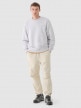 Outhorn Męskie spodnie casual tkaninowe Outhorn OTHWAW24TTROM0894 beżowe Beżowy