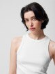 mini: Damski top Outhorn OTHWSS24TSLEF129 - biały (3)