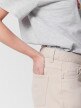 Damskie jeansy straight Outhorn  OTHWSS24TTROF723 - beżowe