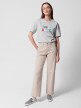 Outhorn Damskie jeansy straight Outhorn  OTHWSS24TTROF723  beżowe Beżowy