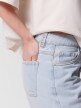 Damskie jeansy straight Outhorn  OTHWSS24TTROF723 - niebieskie