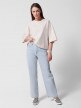 Outhorn Damskie jeansy straight Outhorn  OTHWSS24TTROF723  niebieskie Niebieski