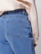 Damskie jeansy straight Outhorn  OTHWSS24TTROF723 - niebieskie