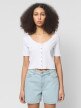mini: Damski crop top bez nadruku Outhorn OTHWSS24TTSHF1489 - biały (5)
