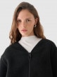 Damski polar sherpa rozpinany Outhorn OTHWAW24TJACF219  - czarny