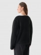 Damski polar sherpa rozpinany Outhorn OTHWAW24TJACF219  - czarny