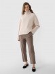 Outhorn Damskie spodnie casual tkaninowe Outhorn OTHWAW24TTROF1084  brązowe Brązowy