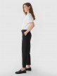 Damskie spodnie casual tkaninowe Outhorn OTHWAW24TTROF1084 - czarne