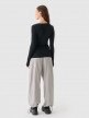 Damskie spodnie casual tkaninowe Outhorn OTHWAW24TTROF1222 - szare