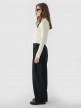 Damskie spodnie casual tkaninowe Outhorn OTHWAW24TTROF1224 - czarne