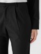 Damskie spodnie casual tkaninowe Outhorn OTHWAW24TTROF1225 - czarne