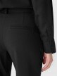 Damskie spodnie casual tkaninowe Outhorn OTHWAW24TTROF1225 - czarne