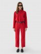 Damskie spodnie casual tkaninowe Outhorn OTHWAW24TTROF1225 - czerwone