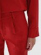 Damskie spodnie casual tkaninowe Outhorn OTHWAW24TTROF1225 - czerwone