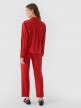 Damskie spodnie casual tkaninowe Outhorn OTHWAW24TTROF1225 - czerwone