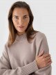 Damski sweter wełniany Outhorn OTHWAW24TSWEF128 - beżowy