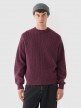 Outhorn Męski sweter wełniany Outhorn OTHWAW24TSWEM100  czerwony Czerwony