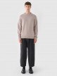 Męski sweter wełniany Outhorn OTHWAW24TSWEM127- beżowy