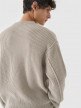 Męski sweter wełniany Outhorn OTHWAW24TSWEM100 - beżowy