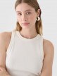 mini: Damski top basic Outhorn OTHWAW24TSLEF153 - biały (2)