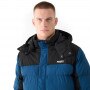 Męska kurtka puchowa pikowana Prosto Winter Adament 3.0 Camo - niebieska