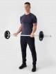Męska koszulka treningowa bezszwowa 4F x Robert Lewandowski RL9SAW24TFTSM1415 - granatowa
