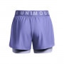 Damskie spodenki treningowe Under Armour Play Up 2-in-1 Shorts - fioletowe