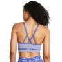 Biustonosz treningowy Under Armour UA Seamless Low Long Bra - fioletowy