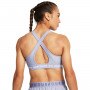 Biustonosz treningowy Under Armour UA Crossback Mid Bra - fioletowy