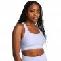 Biustonosz treningowy Under Armour UA Crossback Mid Bra - fioletowy