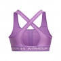 Biustonosz treningowy Under Armour UA Crossback Mid Bra - fioletowy