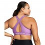 Biustonosz treningowy Under Armour UA Crossback Mid Bra - fioletowy