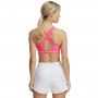 Biustonosz treningowy Under Armour Crossback Mid Bra - różowy