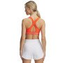 Biustonosz treningowy Under Armour Crossback Mid Bra - pomarańczowy