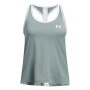 UNDER ARMOUR Dziewczęcy top treningowy Under Armour Tech Knockout Tank  zielony Zielony
