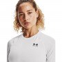 Damski longsleeve treningowy Under Armour UA HG Authentics Comp LS - biały
