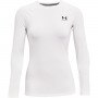 Damski longsleeve treningowy Under Armour UA HG Authentics Comp LS - biały