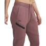Damskie spodnie dresowe Under Armour Unstoppable Flc Jogger 1379846 - różowy