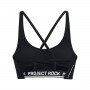 Biustonosz treningowy Under Armour Project Rock All Train Crosback Bra - czarny