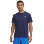 Męska koszulka do biegania Under Armour UA Launch Shortsleeve - granatowa