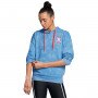 UNDER ARMOUR Damska bluza treningowa nierozpinana z kapturem Under Armour Project Rock Terry Underground Hoodie  niebieska Niebieski